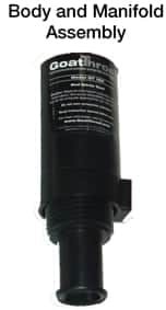 STANDARD VITON BODY AND MANIFOLD ASSEMBLY (parts 10 - 15)