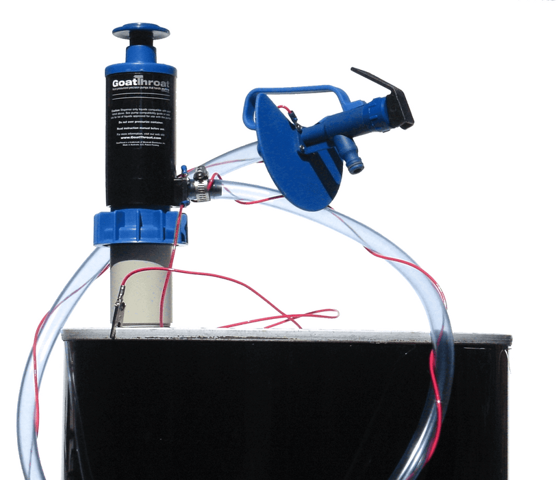 Groundable Drum Pump and Remote tap with Santoprene Seal, Gas Hose, 5 foot section