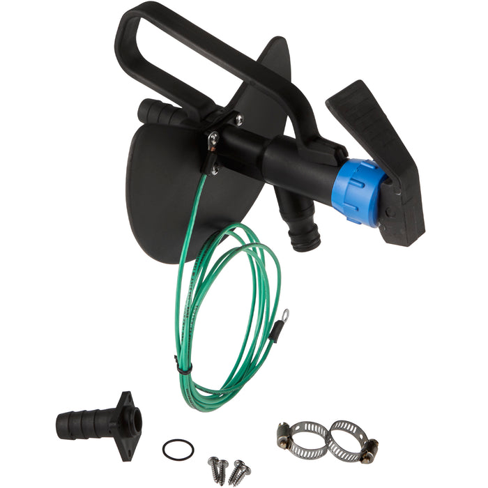 Groundable Santoprene remote discharge tap
