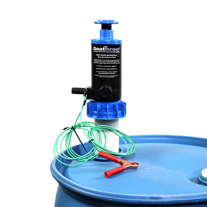 Groundable Drum Pump and Remote Discharge Tap with Santoprene Seals - add correct hose