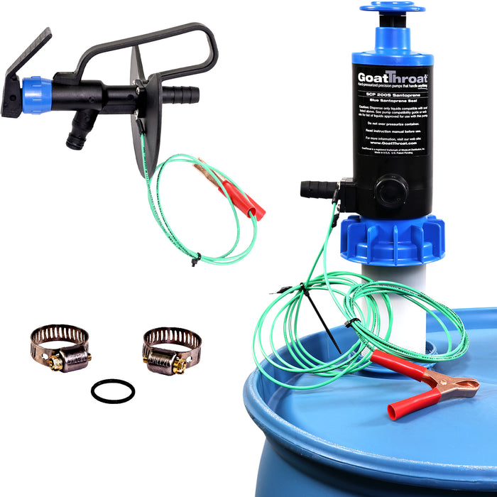 Groundable Drum Pump and Remote Discharge Tap with Santoprene Seals - add correct hose
