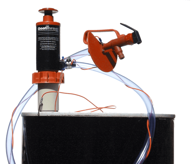 Groundable Drum Pump and Remote tap with Nitrile Seal, 5 foot section